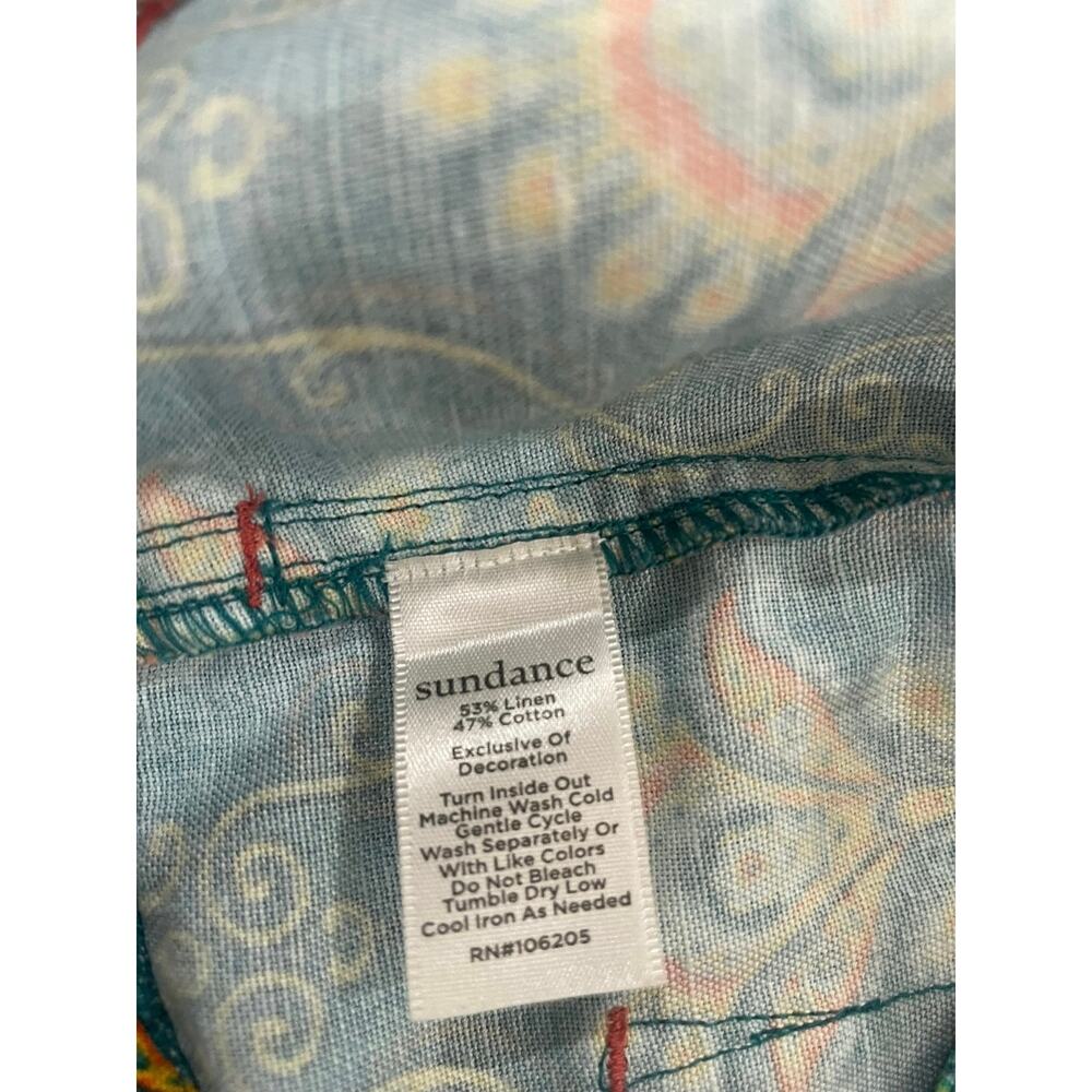 Sundance Kalini Teal Paisley Print Shorts Size XL - Picture 6 of 6